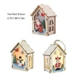 thumbnail image 3 of Billuyoard Casa de de Navidad, exquisito adorno de escritorio, lámpara de noche en forma de cabina, colgante luminoso en miniatura brillante Kits de decoración para fiestas Muñeco de nieve Billuyoard HA068046-02B, 3 of 6
