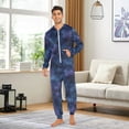 thumbnail image 3 of Adult Christmas Onesie Cosmic Nebula Adult Zipper One-Piece Pajamas Unisex Pajamas with Pockets, 3 of 6