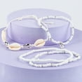 thumbnail image 5 of Claire's Teen Girls' Natural Cowrie Shell Beaded Bracelets, Non-Metal, Jewelry Gift, 4 Pack, 73017, 5 of 8