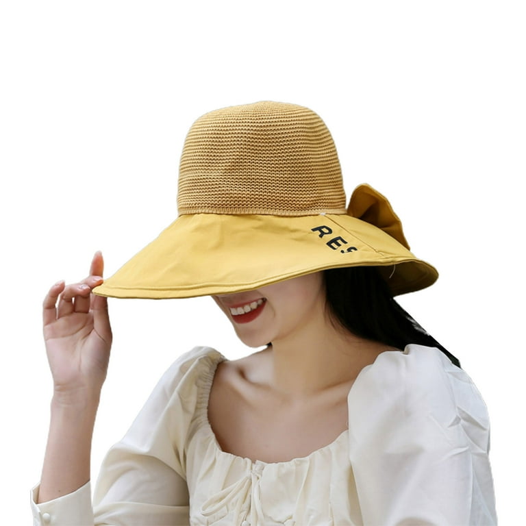 Women Hats Foldable Lightweight Decorative Washable Space-saving Breathable  Good-looking Wide Brim Soft Sun Hat Daily Hat