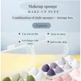 thumbnail image 3 of Makeup Sponge Set Plastic Box Sponge Set Makeup Puff With Holder Soft Sponge (8 sponges, Pink), 3 of 5