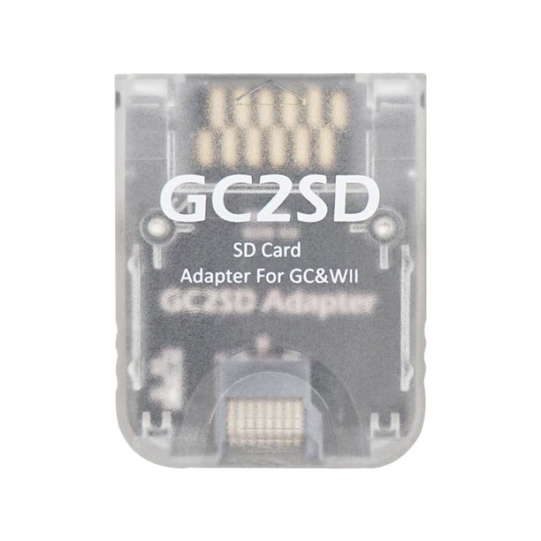 Adaptador de tarjeta de memoria Plug and Play para consolas de juegos GameCube Wii (transparente)