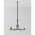 thumbnail image 5 of French Black Smoke wood Natural Abaca Rope Shipwright Chandelier, 5 of 7