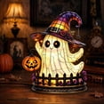 thumbnail image 6 of PLLFRLRT Gothic Ghost Witch Hat Night Light Vintage Halloween Decorations Indoor Ghost Decors Bookshelf Shelf Ornaments, 6 of 6