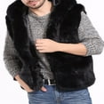 thumbnail image 1 of Veste Sans Manches pour Hommes avec Fausse Fourrure de Luxe et Capuche, 1 of 6