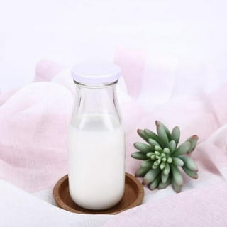 JoyJolt® Reusable Glass Milk Bottle Set with Lid & Pourer, Michaels in  2023