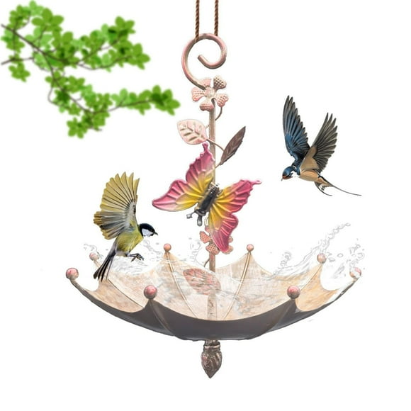 Umbrella Shaped Bird Feeder Tray Hanging Bird Feeder Tray Bird Bath For Outdoors Umbrella Shaped Hummingbird Feeder For Bird Bath Garden Backyard Cool Feeders for outside Deer Feeder Bag Cage Feeders