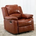 Greyson Living Charleston Leather Gel Glider Rocker Recliner by Brown