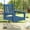 Blue, variant on SERWALL HDPE Outdoor Single Porch Swing, Single Person Swing Chair, Adirondack Hanging Chair for Outdoor Patio, Grey