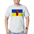 thumbnail image 1 of CafePress - Ukrainian Flag With Fist T Shirt - Fitted T-Shirt, Vintage Fit Soft Cotton Tee, 1 of 1