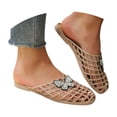 thumbnail image 3 of Ticikt Women's Jelly Sandals Slingback Bling Beach 80s 90s Retro Flat Shoes, 3 of 9