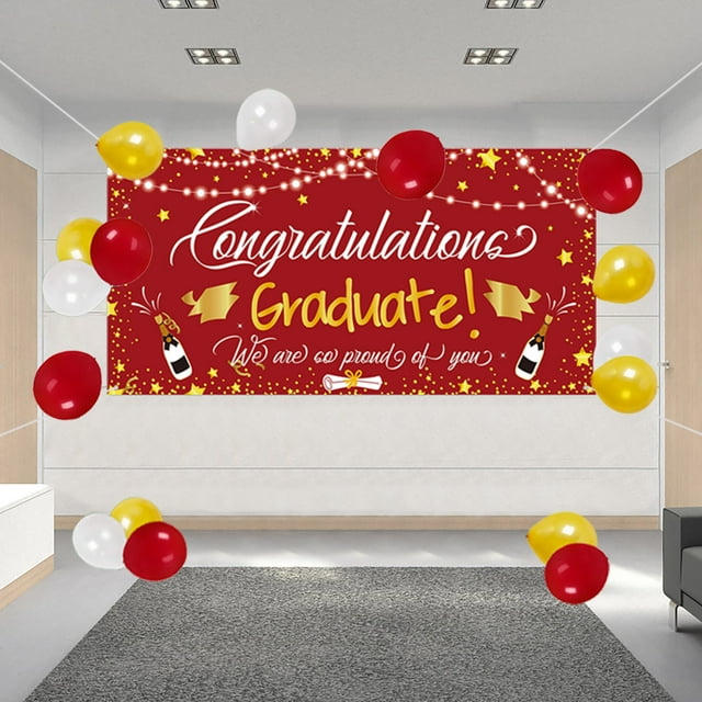Graduation Season Background Cloth Party Banner Photo Atmosphere Decoration 150x90cm Banner Party Decorations for Women College Graduation Party Decorations 2022 Party Party Dress Party Decorations