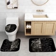 thumbnail image 5 of 4PCS/Set Majestic Tiger Shower Curtain, Black White Art Tiger Head Wild Animal Inspirational Quotes Bathroom Decor, Waterproof Fabric Shower Curtain, Non-Slip Bath Rugs Toilet Mats, Dream Big, 5 of 7