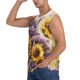 thumbnail image 3 of Fotbe Daisy Sunflower Lazy Cat Men's Camiseta sin Mangas Estampada para Hombres, Playera Casual para Gimnasio, Entrenamiento, Playa-3X-Large, 3 of 7