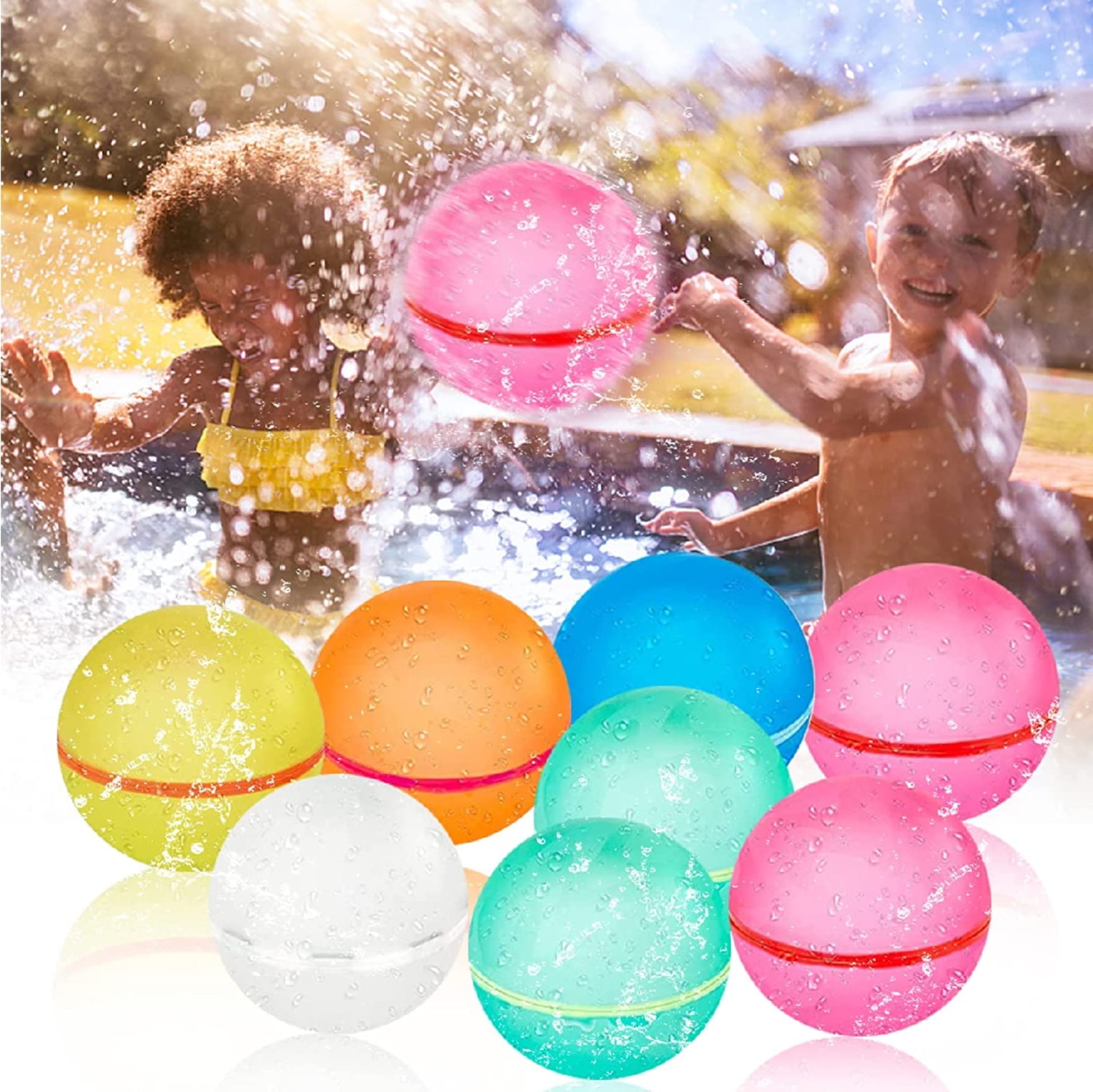 16 Pack Reusable Water Balloons Premium Kid Water Toy for