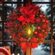 thumbnail image 2 of Decoración navideña para el hogar, corona de Navidad con bola de lazo ligero, flor roja grande, Nochevieja, 2024, decoración de puerta, ventana y habitación, 2 of 4