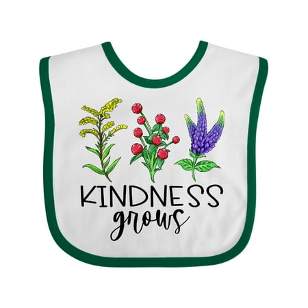 

Inktastic Kindness Grows Wildflowers Boys or Girls Baby Bib