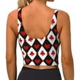 thumbnail image 4 of Women Sexy Sports Vest Poker Cards Symbols Female Streetwear Sport Lingerie Tee Crop Top, 4 of 7