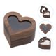 thumbnail image 3 of Caja de anillos de madera, caja de anillos en forma de corazón con 2 ranuras, blanca, 3 of 7