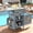 Blue Grey, variant on Outdoor Grill Cart with Stainless Steel Top, Solid Wood Outdoor Storage Cabinet with Drop Leaf, One Drawer, Towel Rack, Rolling Kitchen Cart with Lockable Wheels for Lawn Garden, Blue Grey