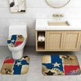 thumbnail image 3 of 4PCS Western Shower Curtain Set, Rodeo Cowboy Boots Hat Horseshoe Barn Texas Star Wild West Country Rustic Farmhouse Bathroom Decor, Waterproof Fabric Shower Curtain, Non-slip Bath Mat, 3 of 7