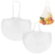 thumbnail image 1 of Uxcell 2-Pack Bolsa de Malla de Algodón, Bolsas de Compras Reutilizables y Lavables [Blanco, Asa Larga y Corta], 1 of 1