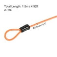 thumbnail image 2 of Uxcell 0.1''x 4.92ft  Coated Security Cable Luggage Lock Wire Rope Double Loop Steel Orange 2Pcs, 2 of 5