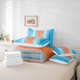thumbnail image 6 of Homewish Stripes Pattern 7-Piece Twin Bedding Sets,Asbtract Minimalist Desgin Bedding Comforter Set,Gradient Orange Blue Sheet Sets For Girls Kids,Ultra Soft Home Decor Reversible, 6 of 8