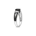 thumbnail image 4 of 1.00 Carat (Ctw) Black & White Diamond Engagement Ring in Sterling Silver for Women, 4 of 6