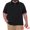 Black, variant on DARING DIVA Men's Big Tall Contrast Trim Short Sleeve Work Office Golf Shirts XL Blue