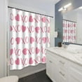 thumbnail image 2 of Funny Valentines Day Shower Curtain for Bathroom Decor - XOXO Romantic Waterproof Fabric Bathroom Curtain Set with 12 Hooks for Bathtubs, Washable - 72" x 72", Pink, 2 of 6