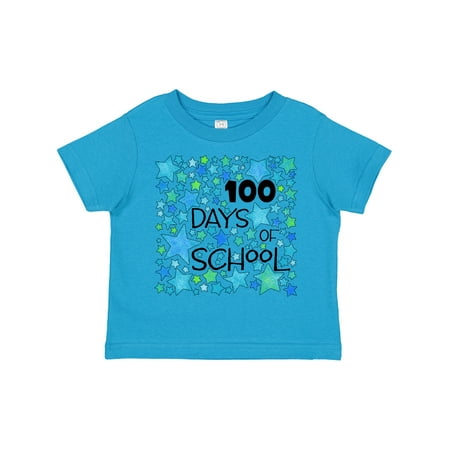 

Inktastic 100 Days of School Stars in Blue Gift Toddler Boy or Toddler Girl T-Shirt