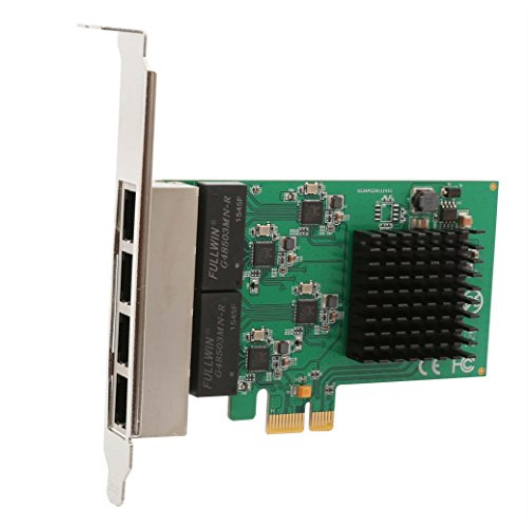 PCI-Express 2.0, x4, 4-Port Gigabit Ethernet RJ45 Card, Realtek+ASMedia  Chipsets (Pack of