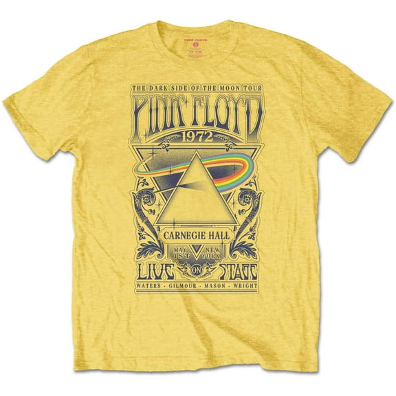 Little Boys' Pink Floyd Carnegie Hall Poster Childrens T-shirt 12T Yellow