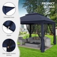thumbnail image 5 of GAZEBETER 11' x 11' Pop up Gazebo with 4 Sidewalls Mosquito Netting-Waterproof and UV Resistant for Patios,Weddings,Dark Blue, 5 of 9