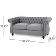 thumbnail image 5 of Dark Grey With Classic Tufting And Accents Stylish Nailhead Seating, 5 of 6