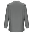 thumbnail image 3 of Women's Cotton Linen 3/4 Long Sleeve Button Down Linen Blouse, 3 of 8