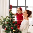 thumbnail image 2 of Glitter Star Tree Topper - Christmas Red Decorative Holiday Bethlehem Star Ornament, 2 of 6