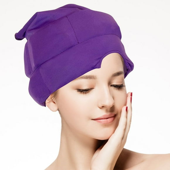 Gel Headband Ice Pack Hat Elastic Headache & Migraine Relief Hat Long-Lasting Natural Cooling for Ice Therapy and Tension Relief