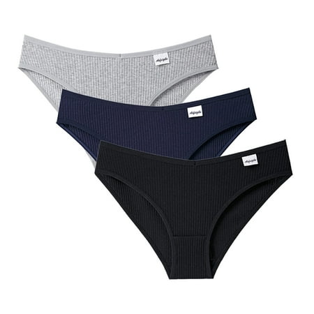 

NEGJ Women s 3 Pcs Panties Underwear Bikini Thongs Panties Briefs
