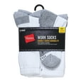 thumbnail image 4 of Hanes Men's Big & Tall Work Crew Socks, 6-Pairs White 12-14, 4 of 5