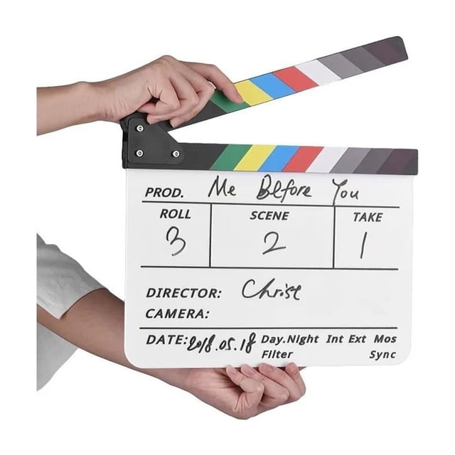 Clapperboard Cinema Clapperboard Professional, acrílico blanco