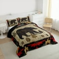 thumbnail image 3 of Manfei Safari Bear 3-Piece Full Size Comforter Sets for Children Teens,Jungle Animal Bedding Comforter Set,Retro Tribal Aztec Lightweight Bedding Sets,Luxury Bedroom Decor,Reversible, 3 of 8