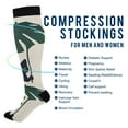 thumbnail image 2 of FORMRS Womens Knee High Socks Casual Long Thick Travel Daily Wear, 1 Pair, Black Cat Plants, 2 of 6