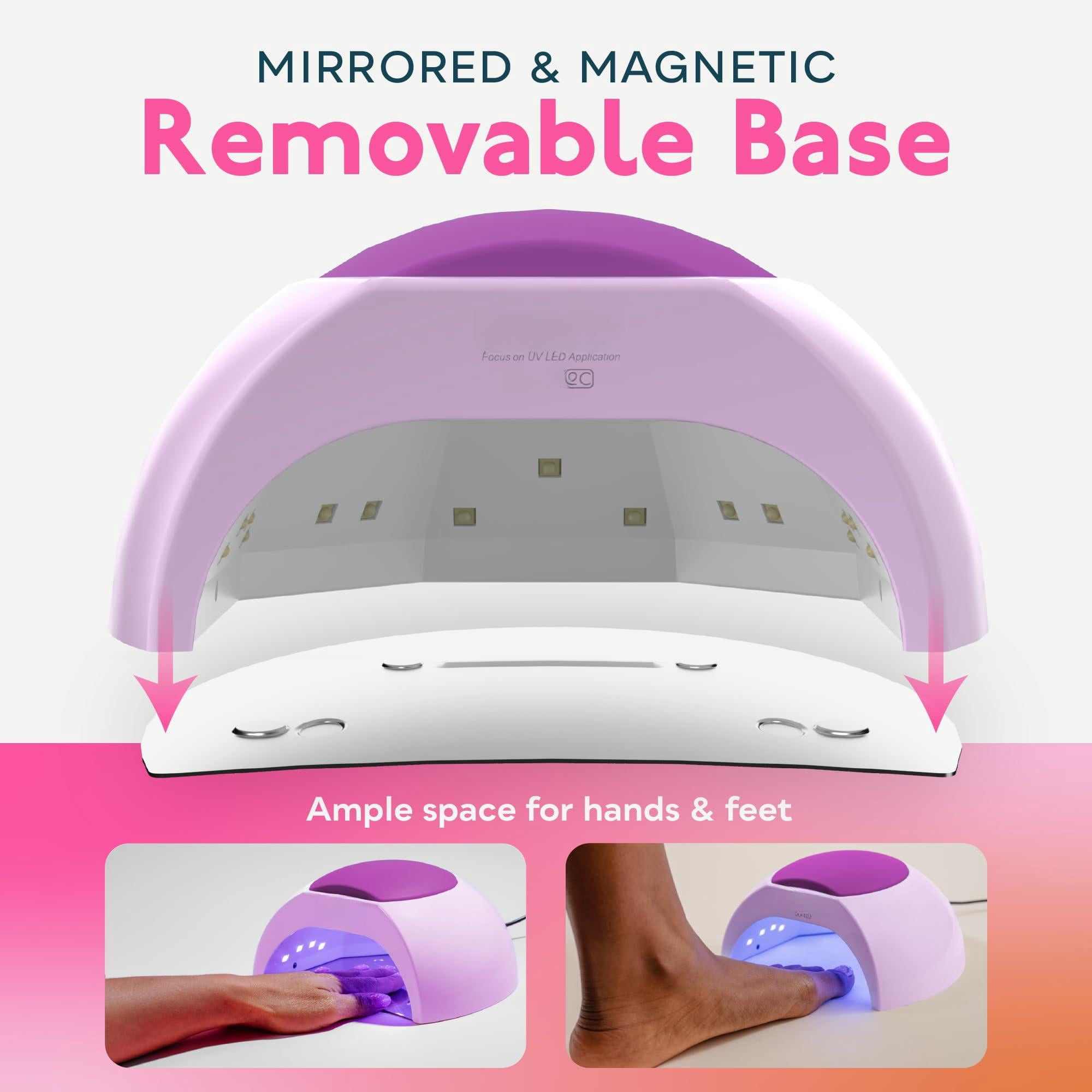 Uv Led Light For Nails  Dryer Gel Polish With Auto Sensor 33 Leds 4 Timers Settings Sun2c Purple