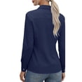 thumbnail image 6 of tarylea Business Casual Tops for Women Plus Size Shirts Turn down Collar Button down Tops Solid Color Fitted Tops Basic Office Shirts, 6 of 8