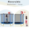 thumbnail image 5 of 5.5 FT Kids Trampoline with Safety Enclosure Net, Indoor Outdoor Toddler Trampoline with Foam Padded Poles Mini Trampoline for Kids Backyard Trampoline, 5 of 12