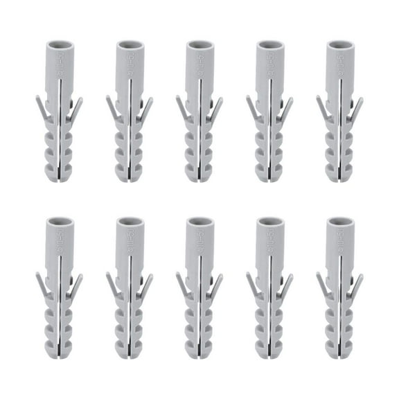 10x50mm Plastic Expansion Tube Bolts Column Frame Fixings Gray 20pcs