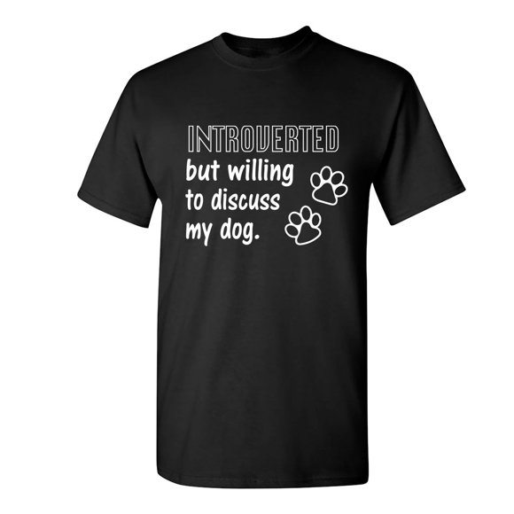 Introverted but Willing to Discuss Humorous Graphic Novelty Sarcastic Unisex T-Shirt J946, up to Size 5XL