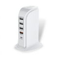 thumbnail image 2 of Innotech Charging Station USB C - 30W for Multiple Devices Wall Charger Block 4 USB Ports, USB Charging Hub Smart IC, Charger Tower with Type-C 20W for iPhone iPad Tablets Smartphones, Home Office, 2 of 5